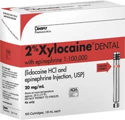 Xylocaína Lidocaína 2% con Epinefrina 1:100,000 Anestésico Local, Paquete
