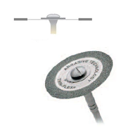 Disco de diamante de doble cara Thin-Flex X927-7 (0.15 mm, 45 micrones) con mandril, 7/8", 2/Paq.