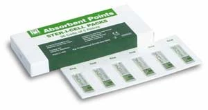 Hygenic X-Coarse Absorbent Paper Points, White. Package of 180 points