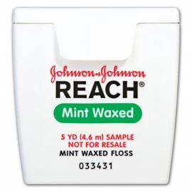 Reach Hilo Dental - Tamaño de prueba con cera de menta, 5 yardas 144/Paquete