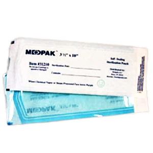 MedPak 3,50" x 10" самозаклеювальний паперовий/синій плівковий пакет для стерилізації з кольором