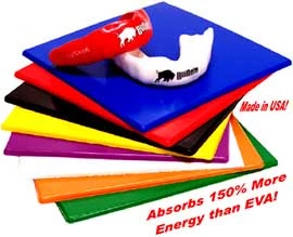 Материал для спортивной капы PolyShoK, .125" Синий 5" x 5" Высокопрочный полимер