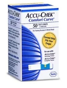 Accu-Chek Comfort Curve тест-полоски для диабета, для сети здравоохранения. 50 полосок