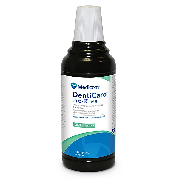 DentiCare Pro-Rinse 0.12% Chlorhexidine Gluconate Oral Rinse, Mint Flavored. 16