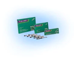 Dentin restaurador estratificado en forma de pirámide, tono A2, 2.5 gramos, unidad.