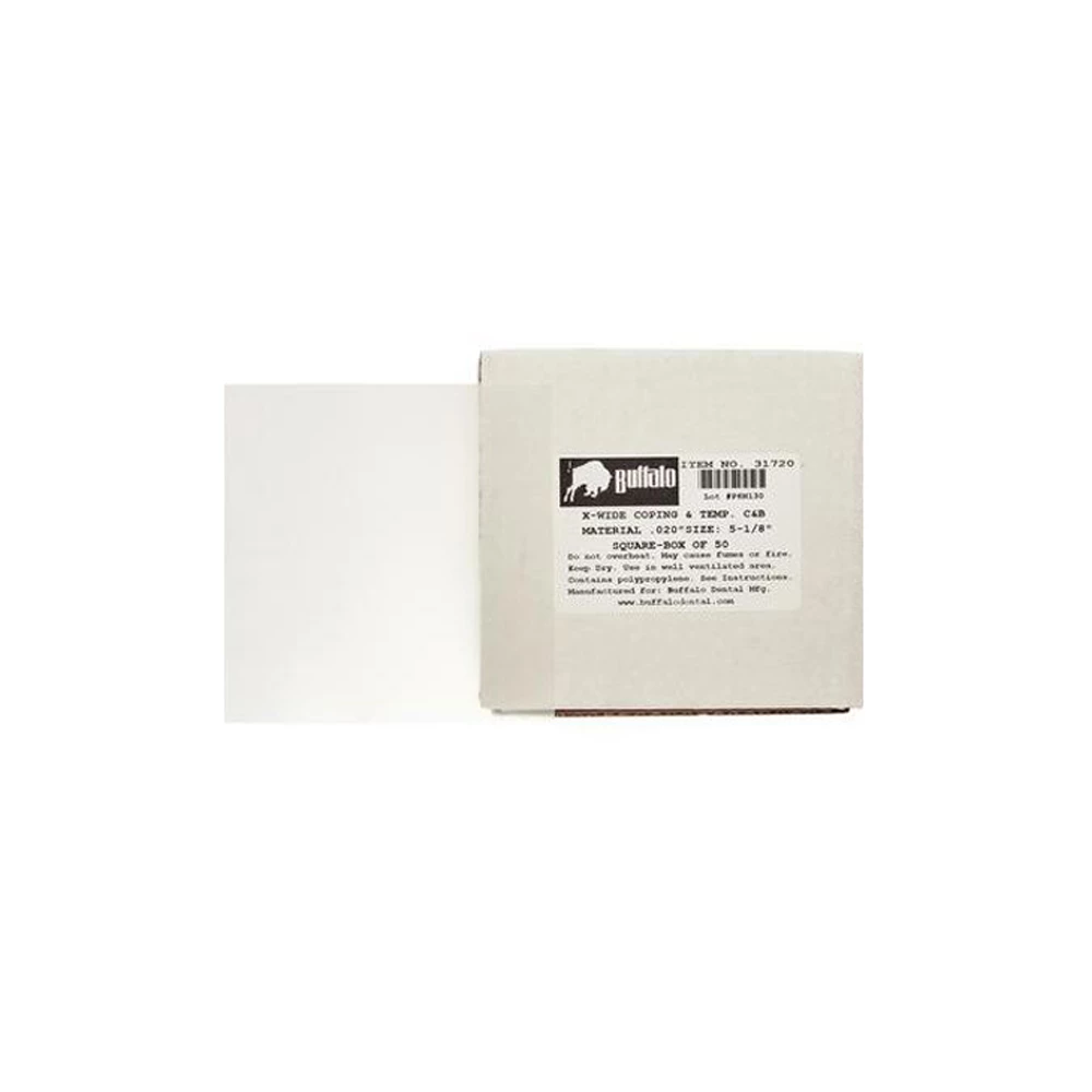 Buffalo Dental .020" Coping and Temporary Crown and Bridge Material, X-Wide, 5