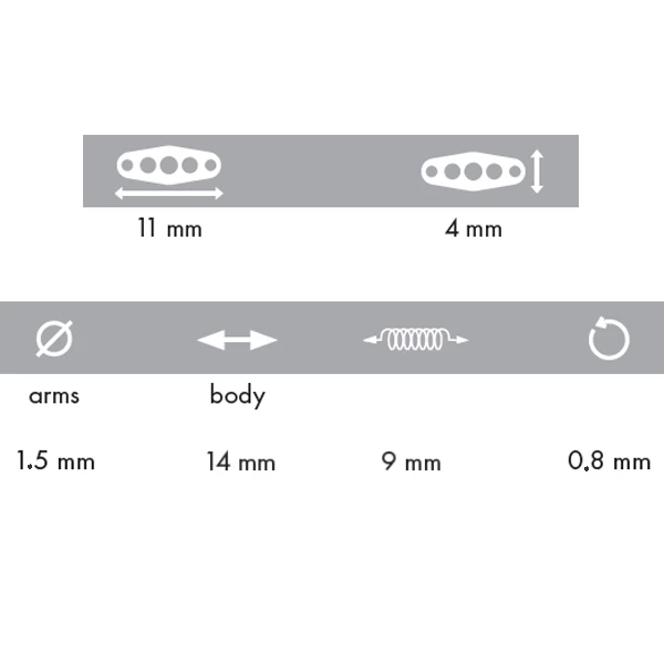 Leone Rapid Expander with Pre-Bent Arms 9 mm, 1/Pk. Swivel Key included. Made