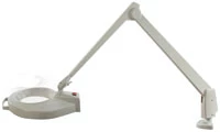 Lámpara de aumento Dazor Circline con soporte de abrazadera, fluorescente Circline de 22 vatios.
