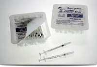 Bandeja de jeringa para alergias Terumo de 1 cc con aguja intradérmica de bisel de 27G x 1/2".
