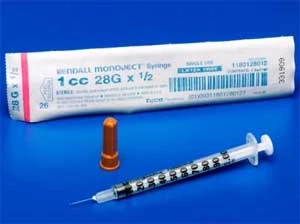 Шприц Monoject SoftPack 1 мл с отсоединяемой иглой 25 G x 5/8". Стерильный.