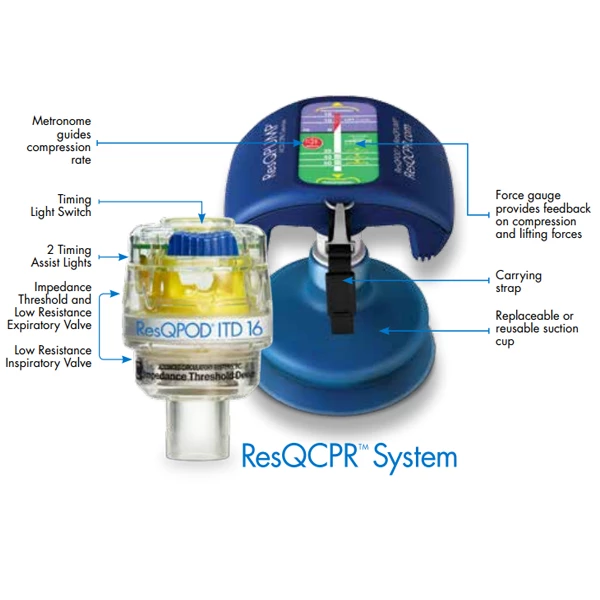 Система ResQCPR от Zoll Medical, устройство ResQPUMP ACD-CPR и 2 устройства ResQPOD ITD 16s.