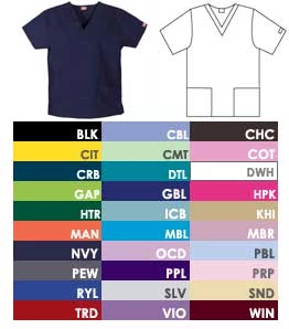 Everyday Scrub Dickies Everyday Scrubs Top - Powder Blue - V-Neck Style Top