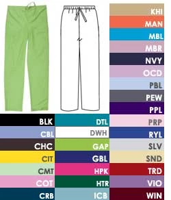 Pantalones de scrubs Everyday Dickies - Rosa Bonito - Unisex con cordón ajustable.