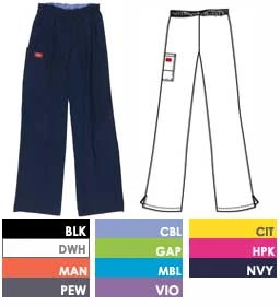Everyday Scrub Dickies Everyday Scrubs Pants - Violet - Wide Leg Pant