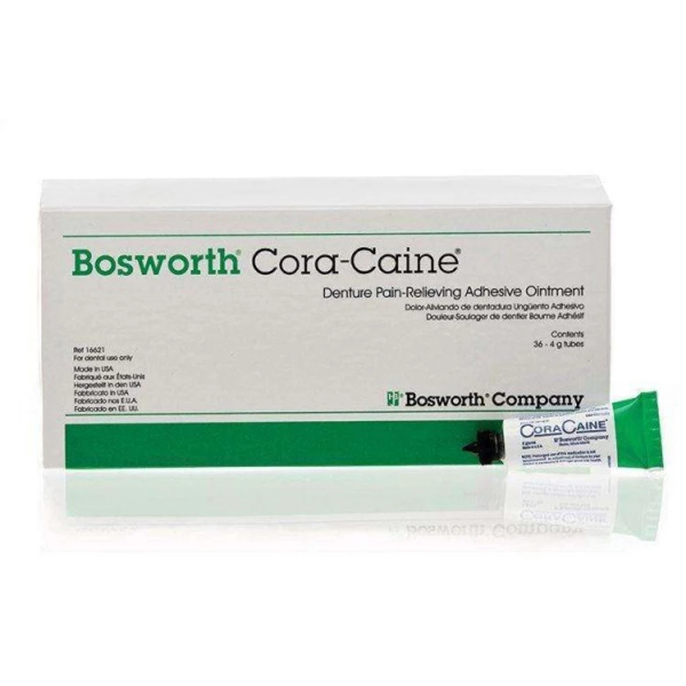 Cora-Caine Topical Anesthetic Denture Pain-Relieving Adhesive Ointment, 16%