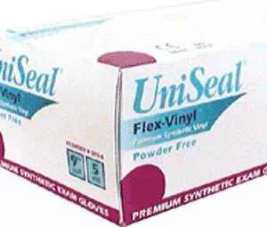Guante UniSeal Flex-Nitrile: Pequeño, Sin Polvo, No Clorado, Texturizado
