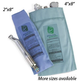 Enviropouch 4" x 8" BLUE Reusable Instrument Sterilization Pouch. Pouch has
