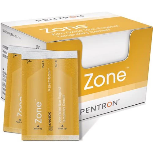 Zone Non-Eugenol Temporary Cement - Unit-Dose Pouches 25/Bx. Hard-setting