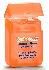 SmileGoods Unwaxed Dental Floss, coordinates toothbrushes and maximizes your