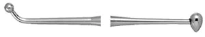 Nordent #25-29 Ball-Football Burnisher DE, 2.7mm/3.6mm Diameters, High Carbon
