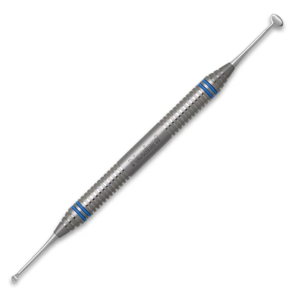 Cureta quirúrgica doble extremo Nordent Molt #2-4, combina las curetas Molt #2 y #4.