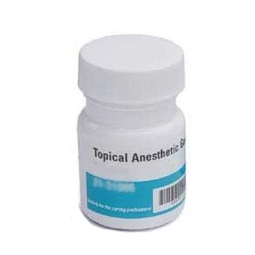 Gel tópico de benzocaína de marca propia, menta, frasco de 1 onza.