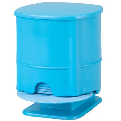 Dispensador Insti-Dam - Azul, 1/Paq. Se puede montar en la pared o en un gabinete o puede colocarse sobre una superficie.