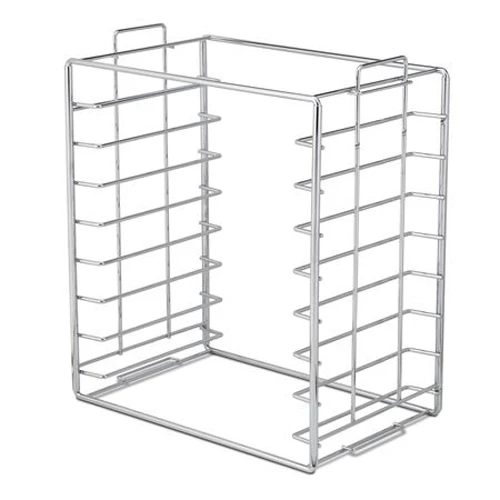 Plasdent Chrome Tray Rack für Größe B Tray und Deckel, lange Seitenbeladung, 14-1/2"W