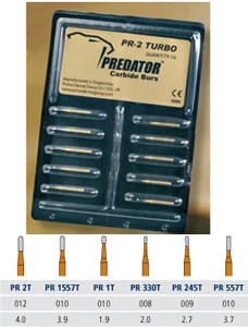 Fresa de carburo Predator FG #PR-557 para remover coronas Turbo. Paquete de 10 fresas. *Hecho