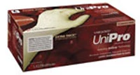 UniGloves UniPro Экстра толстые одноразовые латексные перчатки, большие, нестерильные, полностью