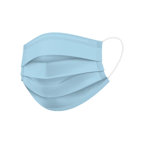 Mascarillas BeeSure AZUL con sutil aroma a menta, con orejeras acolchadas, 50 por caja.