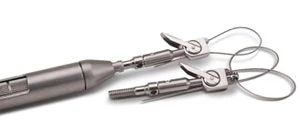 Medesy Quick-Clamp Doppel-Schleifen-Spitzen-Set. An jedes gewindete Kronen- und Brückenwerkzeug anbringen.