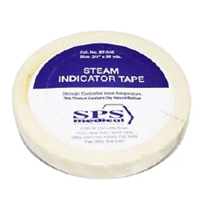 Fita Indicadora de Esterilização SPS Medical 3/4" x 60 jardas, para Vapor. Mudança de cor.