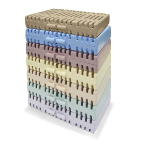 Cassette AA del sistema de esterilización, poco profundo - Color azul bebé, calor estándar, se adapta a