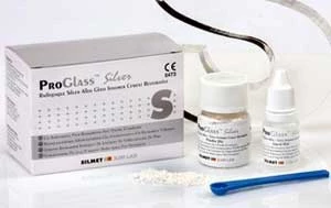 ProGlass Silver, Cemento de Ionómero de Vidrio, Reforzado con Plata, Libre de Mercurio
