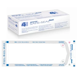 Bolsas de esterilización autoadhesivas Safe-Seal Duet de 5.25" x 10" en papel/película clara.