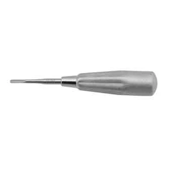 Elevador dental Osung, E 52, punta de 3.5 mm, curvada hacia atrás. Para terceros molares.