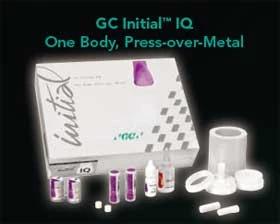GC Initial IQ POM Kit - Ein Körper, Press-über-Metall-System-Kit. Auf Feldspat basierend.