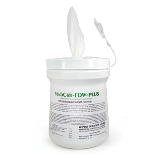 MadaCide-FDW-Plus Toallitas Desinfectantes MadaCide FDW-Plus 6" x 6.75" 160/Envase