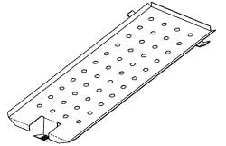 Tray-Rest- und Stützmontage, Edelstahl, 6" x 17", kompatibel mit Pelton & Crane OCR & OCR+