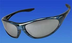 Occhiali di sicurezza Predator - Montatura Blu Marmo/Lenti Specchiate Argento. Eleganti.