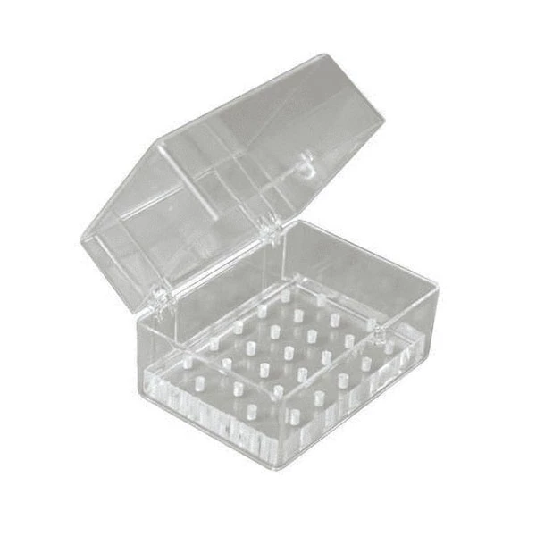 Bloque de fresas tipo pestillo Palmero de 27 orificios con caja, plexiglás transparente, viene.