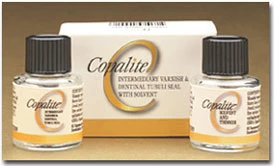 Verniz para cavidades Copalite y disolvente, kit completo: 1/2 oz. cada uno.