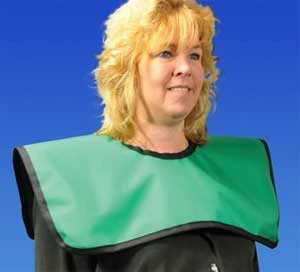 Grembiule Palmero Adult Cling Shield Pano-Cape, vinile blu reale con nero.