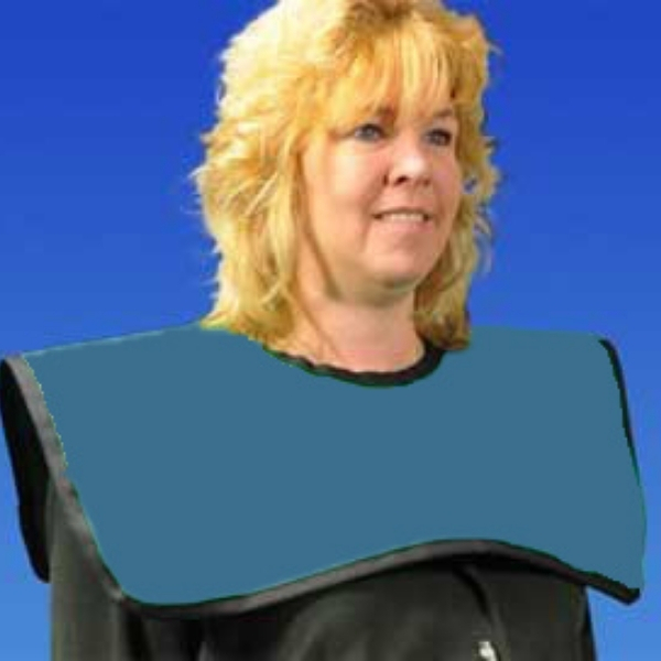 Palmero 852-BLUE Blue Plastic Waist Length Patient Throw - 27 X 30