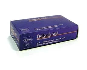 Pro-Touch Vinyl glove: Medium 100/Bx. Non-Sterile, Powdered, Smooth