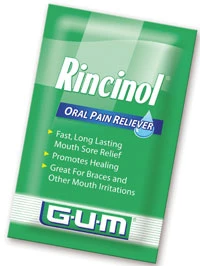 Rincinol Oral Bandage Sachets. Fast Long Lasting Mouth Sore Relief, Promotes