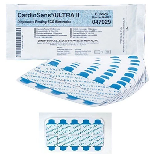 CardioSens Ultra II Resting Tab ECG Electrode, 500/bx. 28mm x 25mm