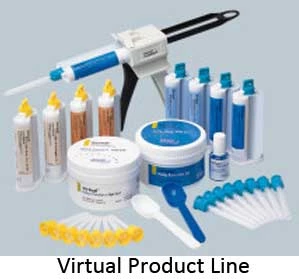 Virtual VPS Impression Material, Mint Scent, Monophase Fast Set (Blue), Package