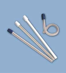 Eyectores de saliva premium claros/azules con tubo reforzado con alambre, plástico, paquete.